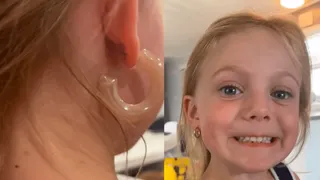 4-Year-Old Successfully Pierces Her Own Ears; Father’s Scared Reaction Leaves Internet ROFLing | Viral Video